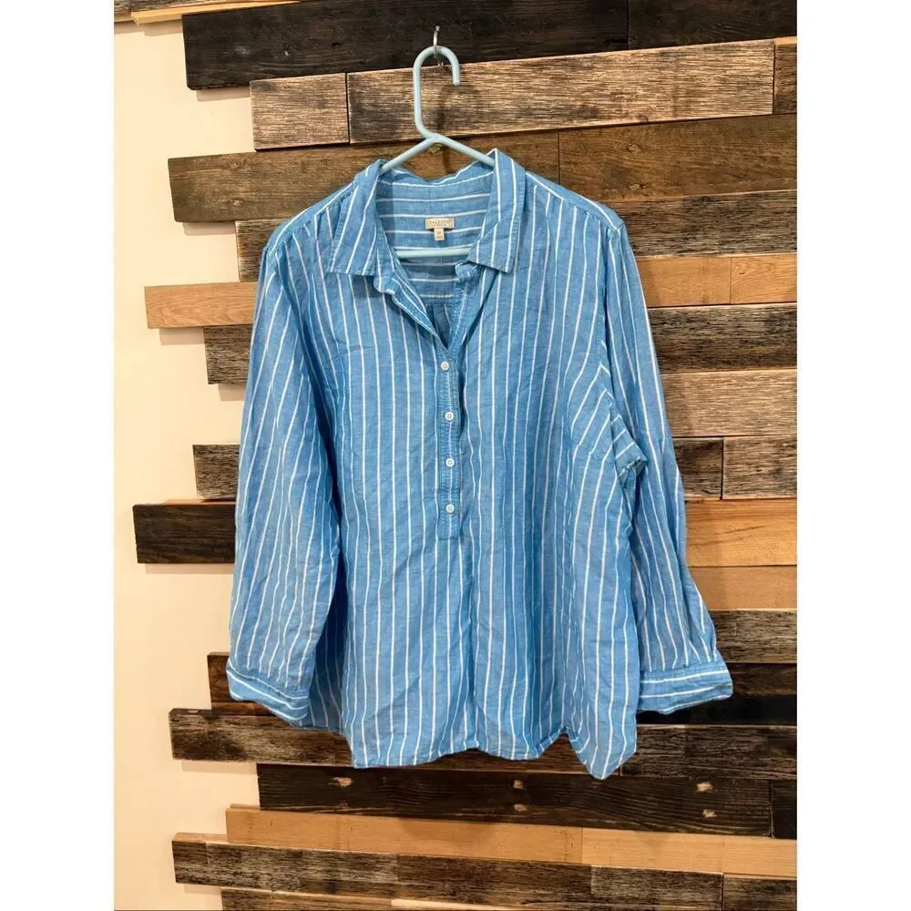 Talbots linen blend top sz 3X